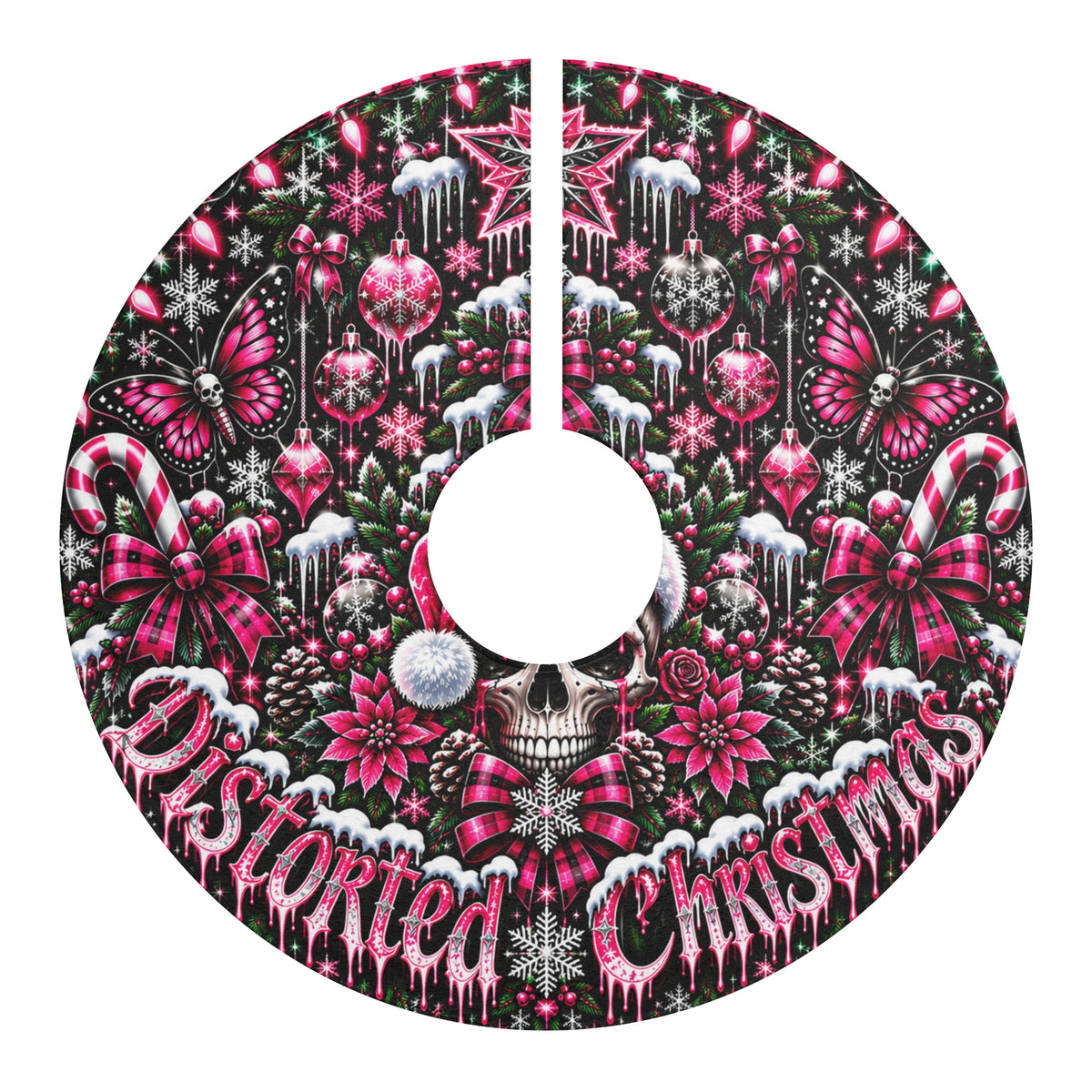 ๐๐ Personalized Distorted Christmas Tree Skirt ๐ค
