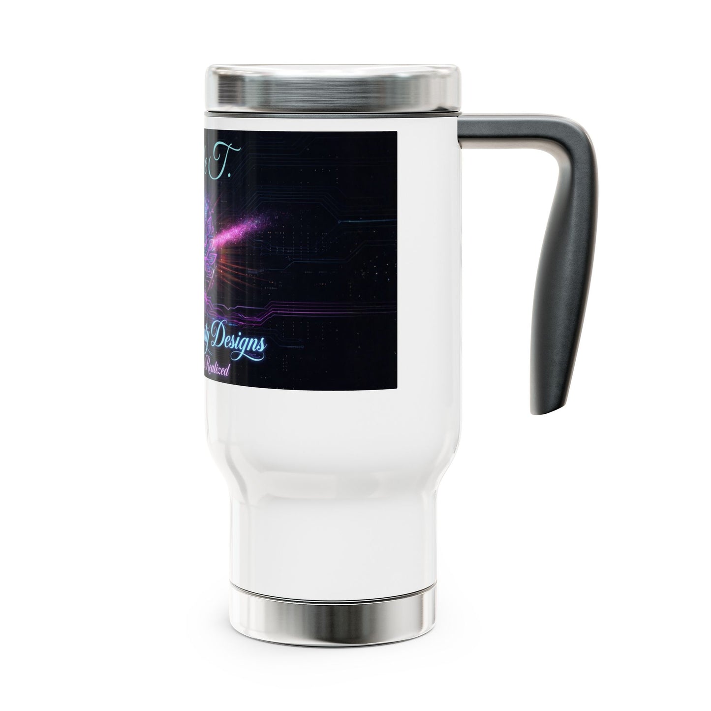 Personalized 14oz Stainless Steel Travel Mug with Handle