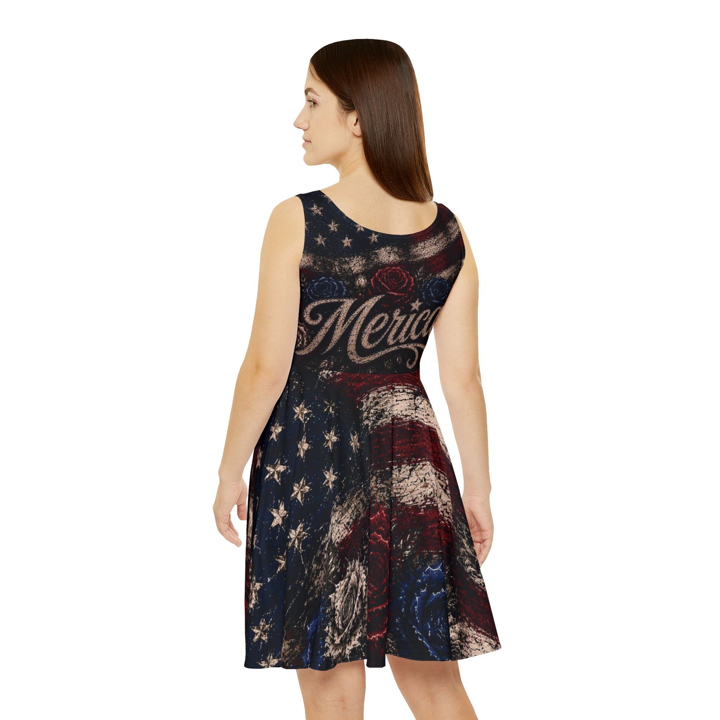 'Merica' Flag Skater Dress — Patriotic Fourth of July Women's Dress