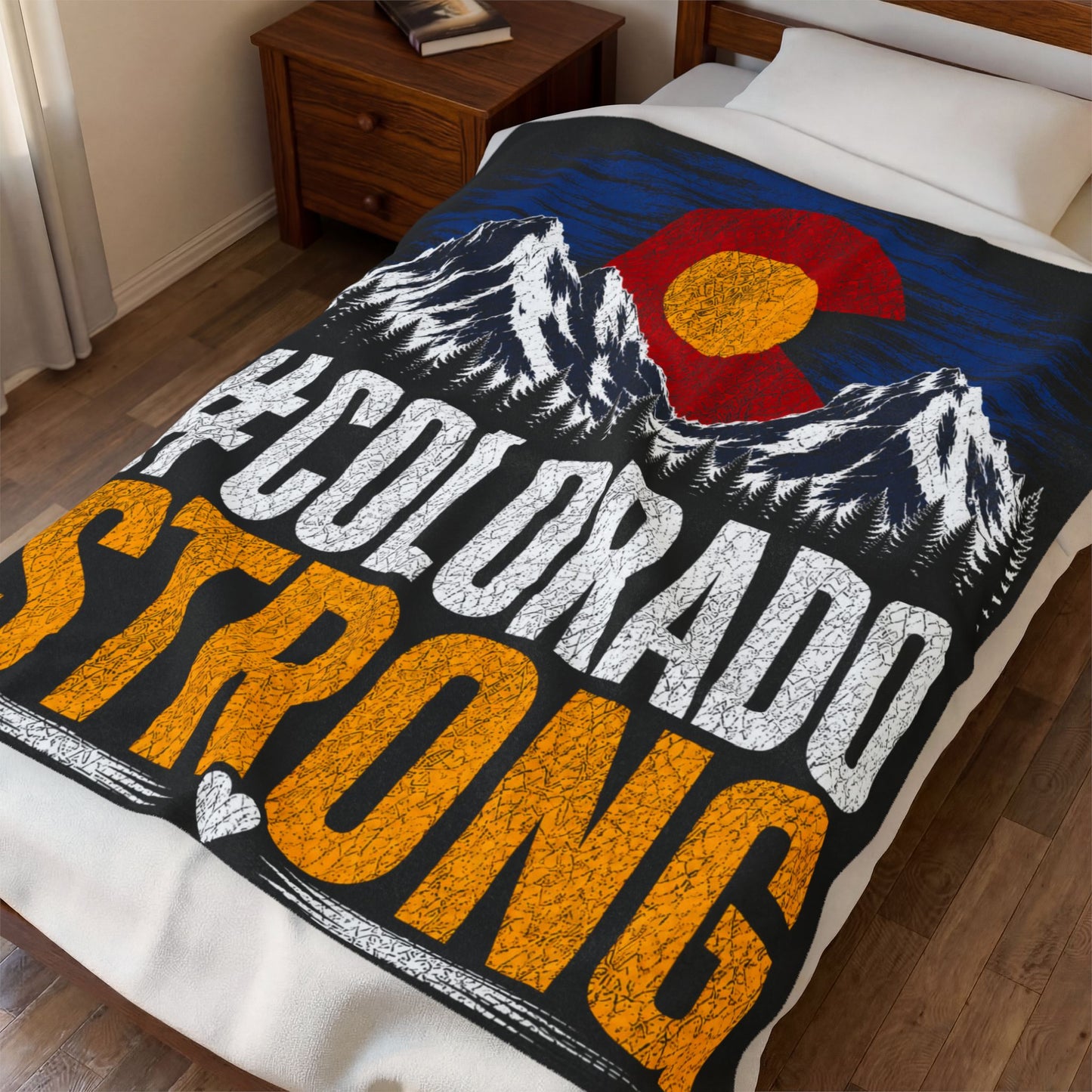 #ColoradoStrong Velveteen Plush Blanket