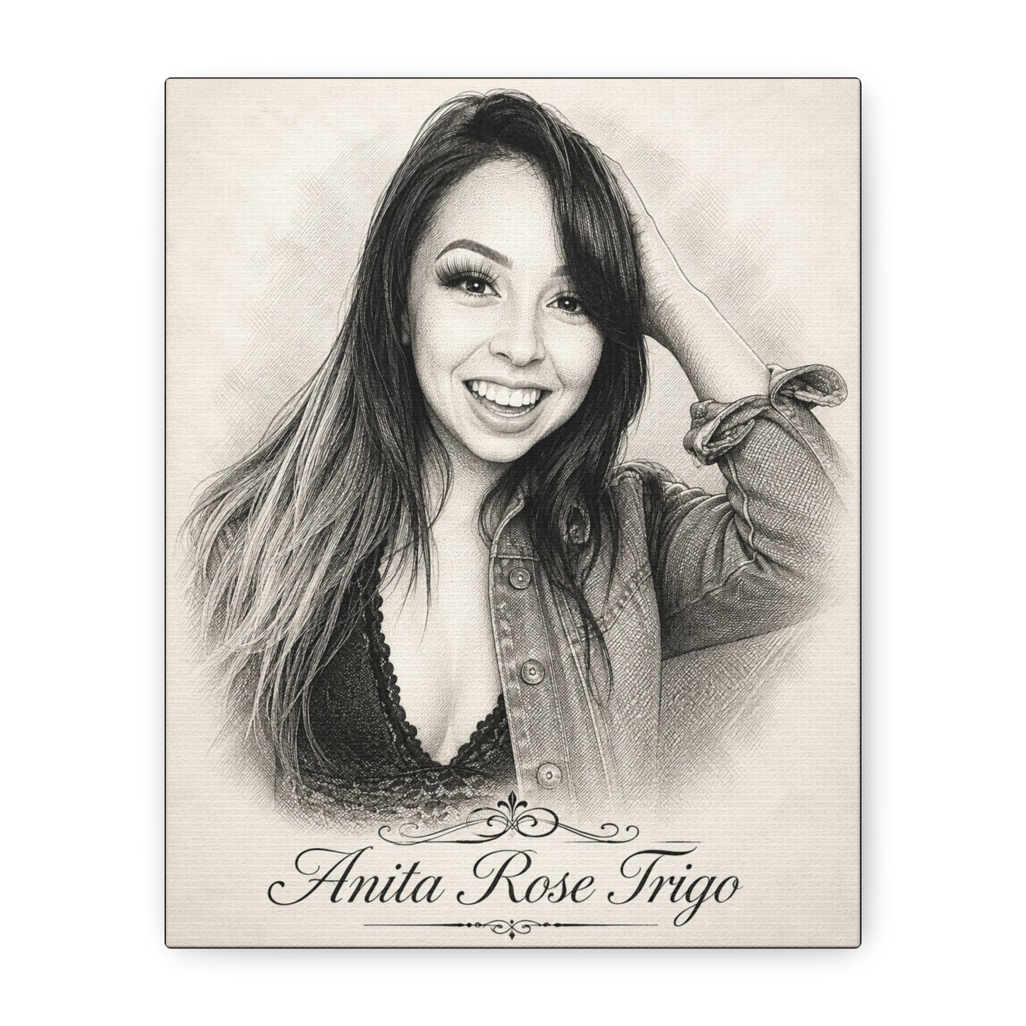 Anita & Woody canvas portrait