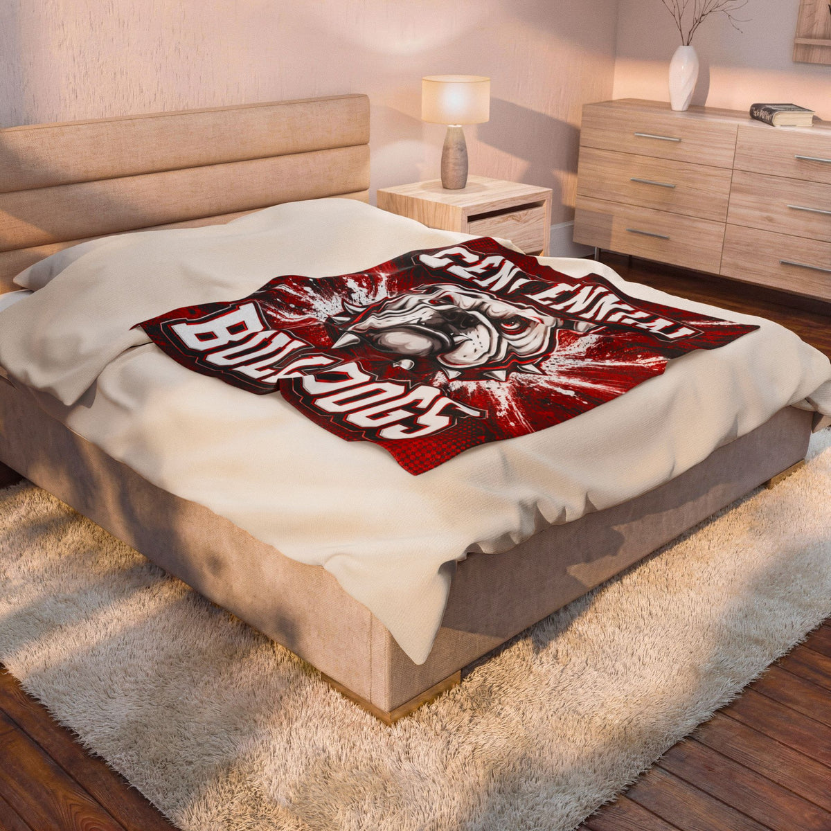 🐾 Centennial Bulldogs Velveteen Blanket | 50" × 60"