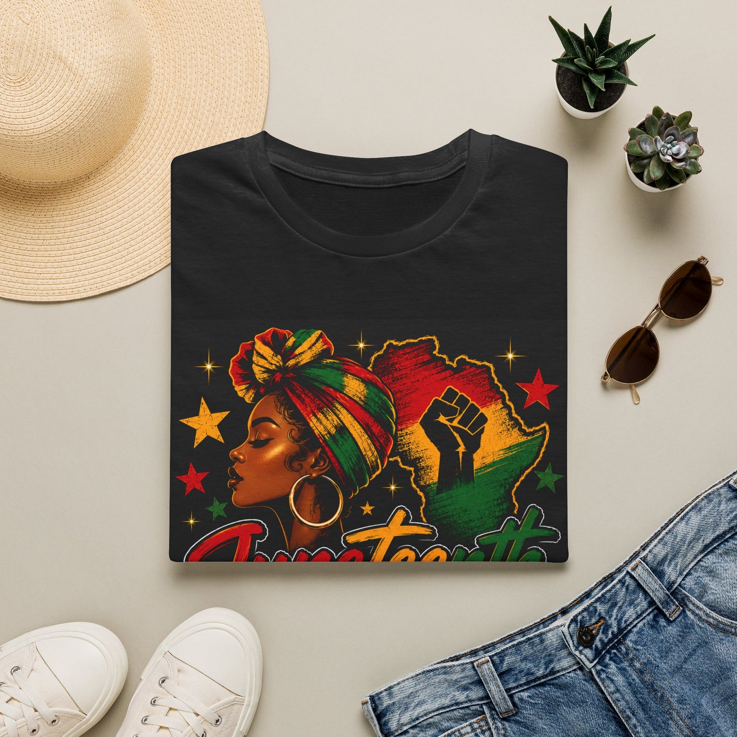 Juneteenth Freedom T-Shirt — "Honoring Our Past, Celebrating Our Freedom" Afrocentric Tee