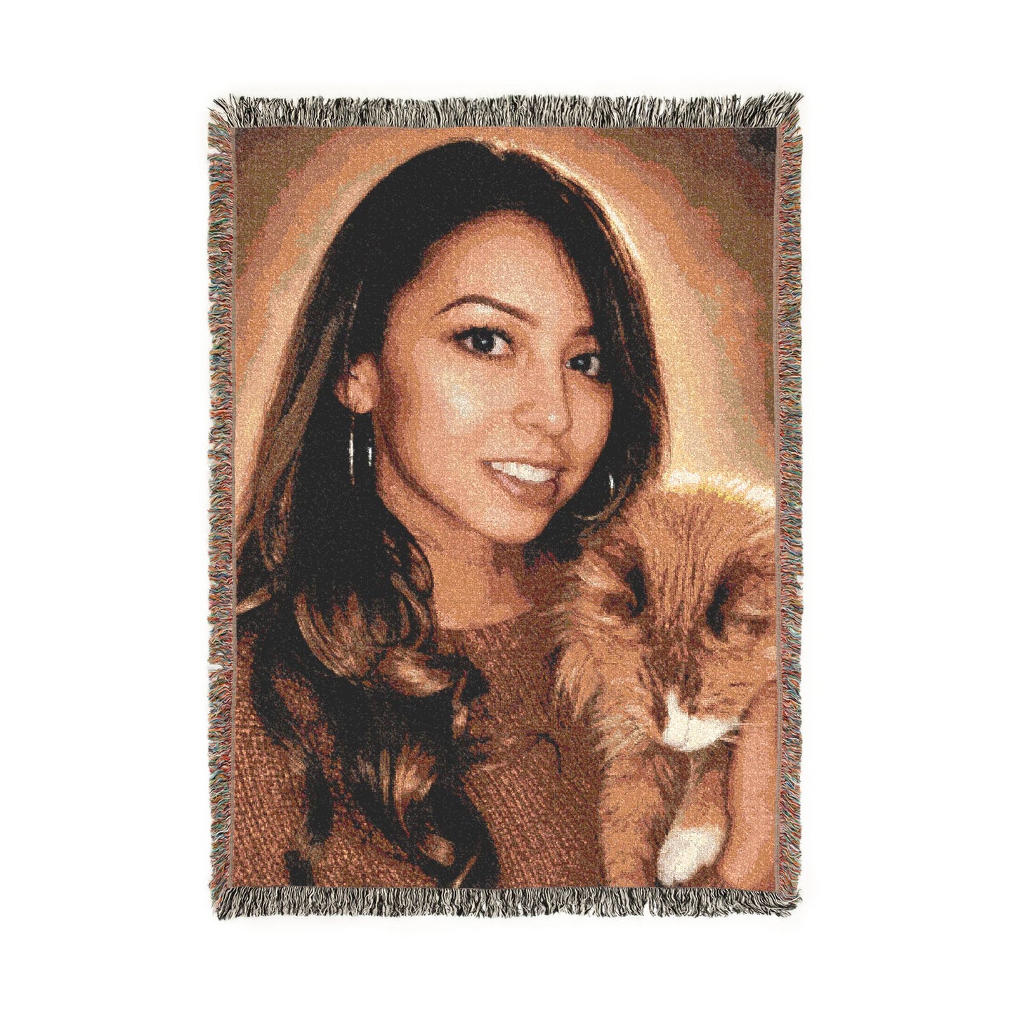 Woven Blanket — Custom Photo Portrait Throw Blanket