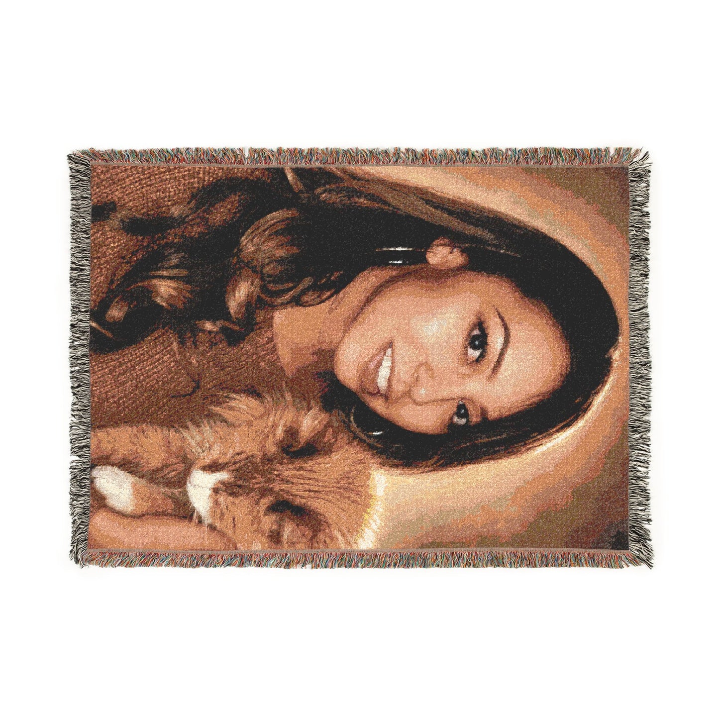 Woven Blanket — Custom Photo Portrait Throw Blanket