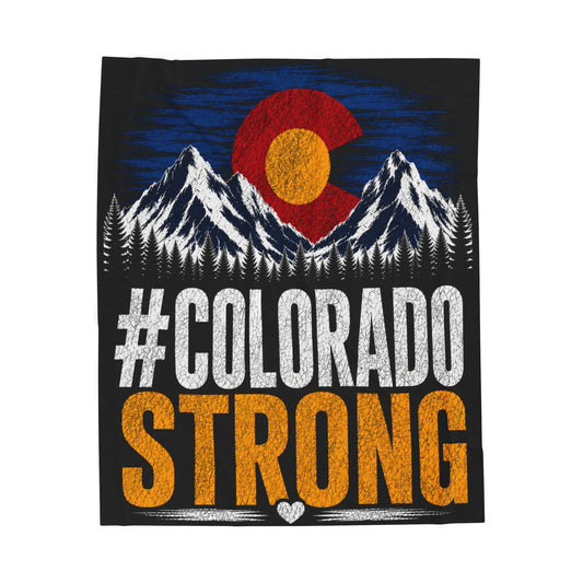 #ColoradoStrong Velveteen Plush Blanket