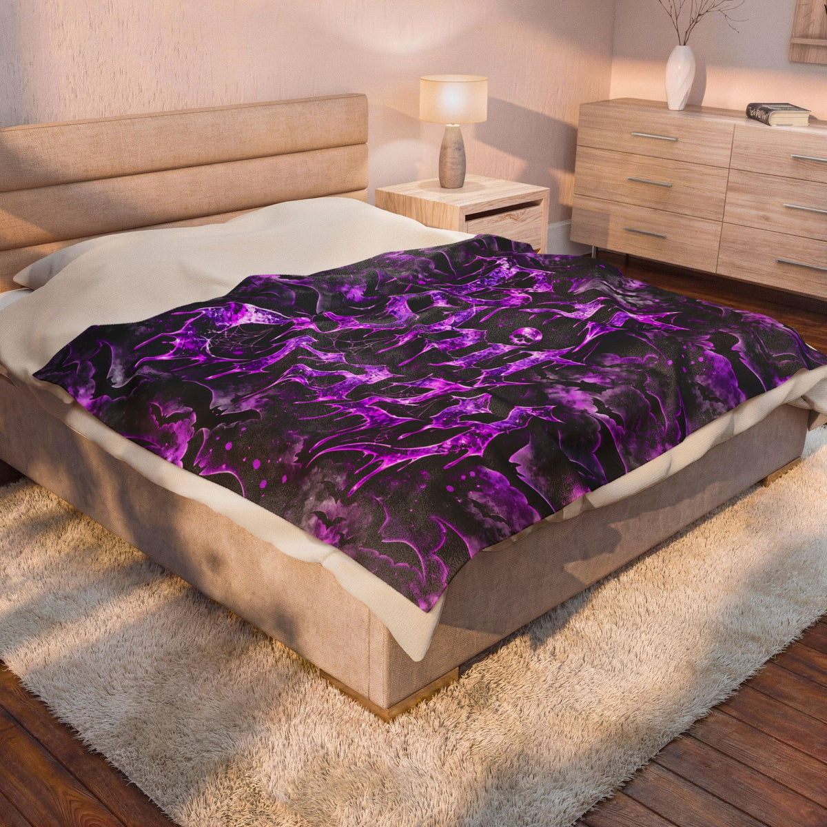 'Bat Shit Crazy' Velveteen Throw