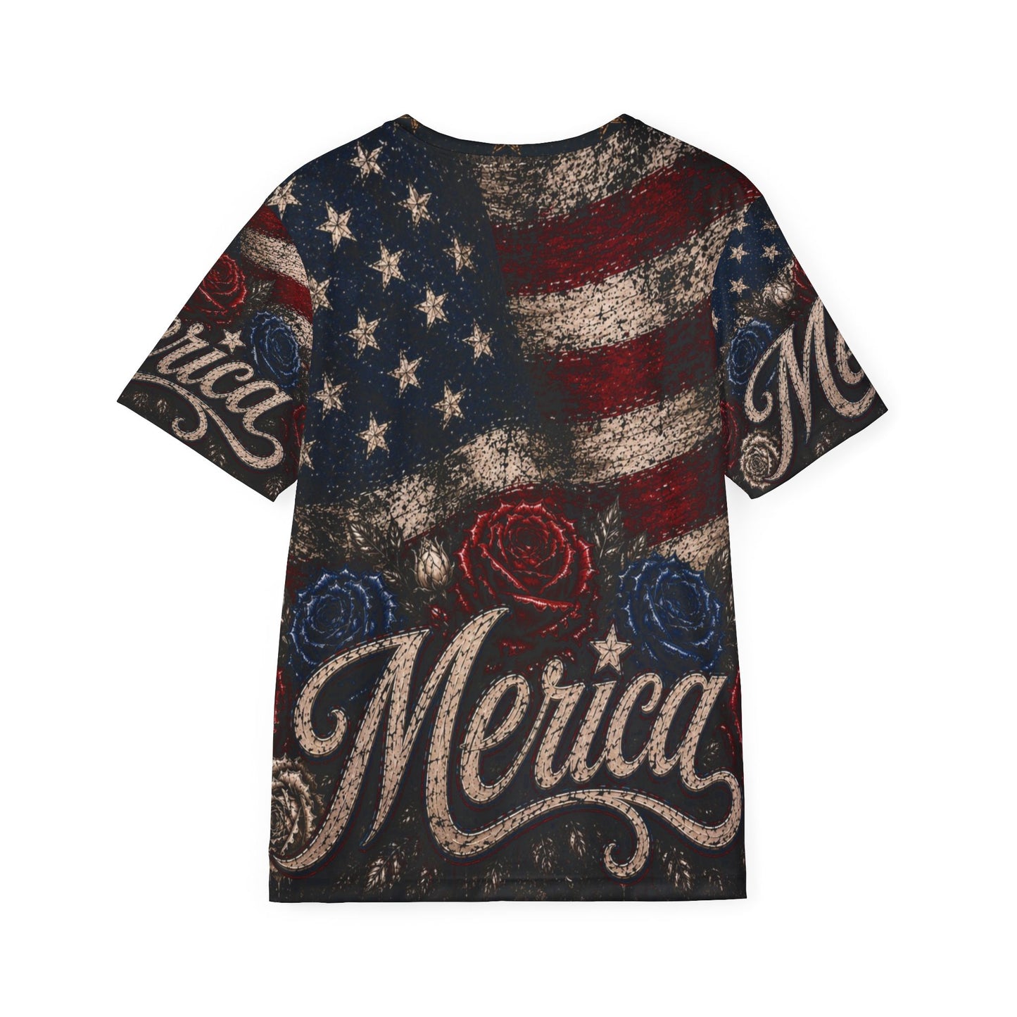 'Merica American Flag Sports Jersey – Patriotic All-Over Print Tee
