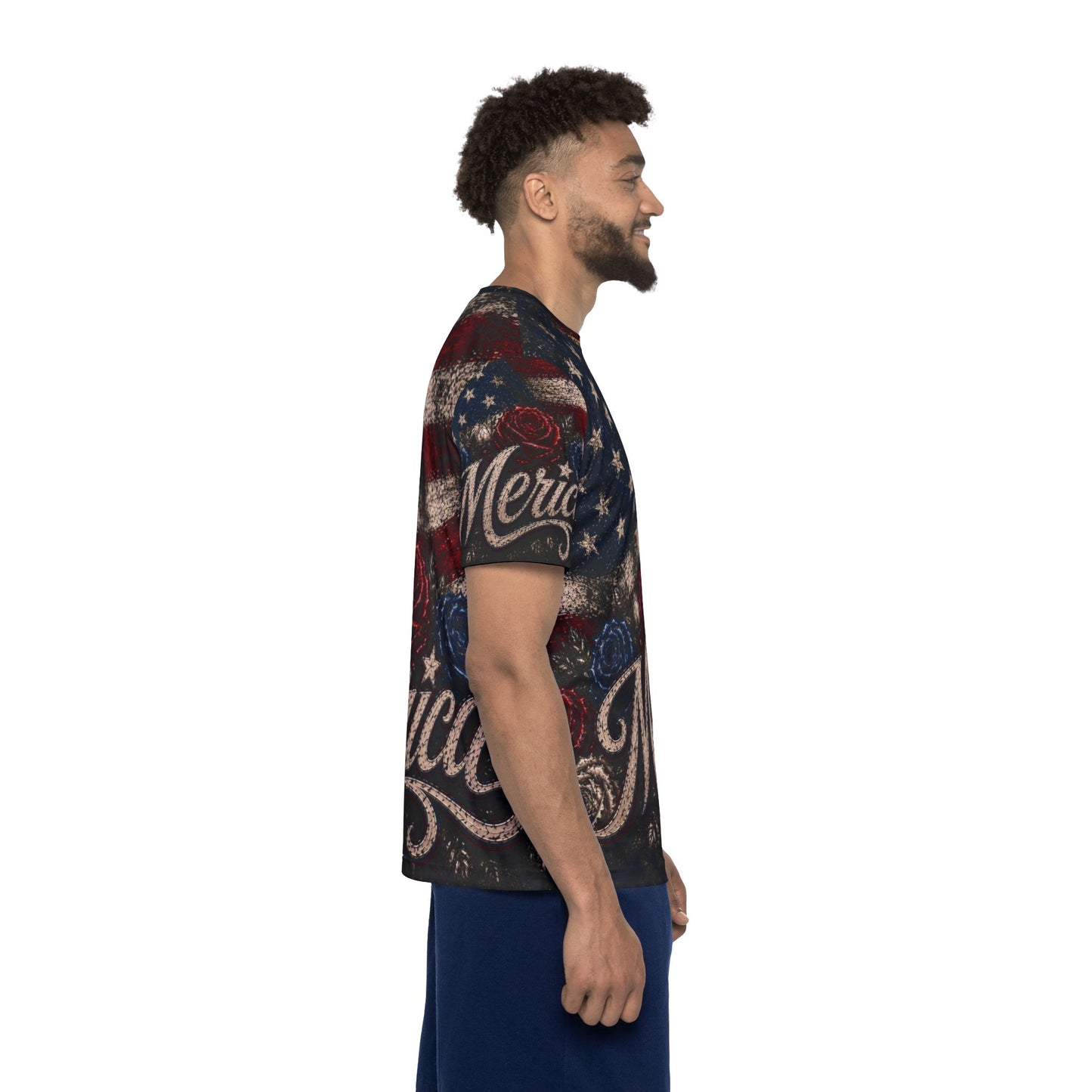 'Merica American Flag Sports Jersey – Patriotic All-Over Print Tee