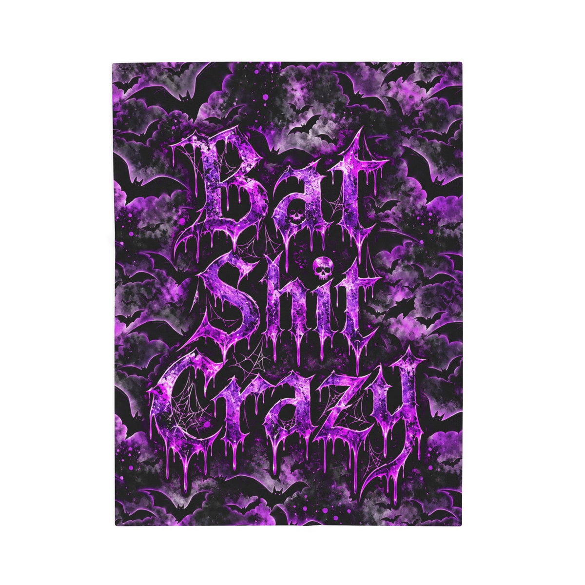'Bat Shit Crazy' Velveteen Throw
