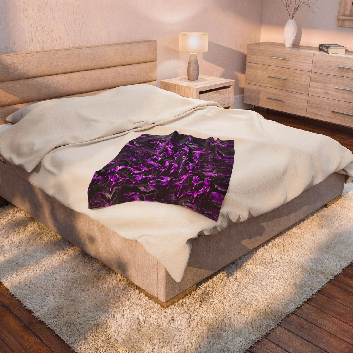 'Bat Shit Crazy' Velveteen Throw