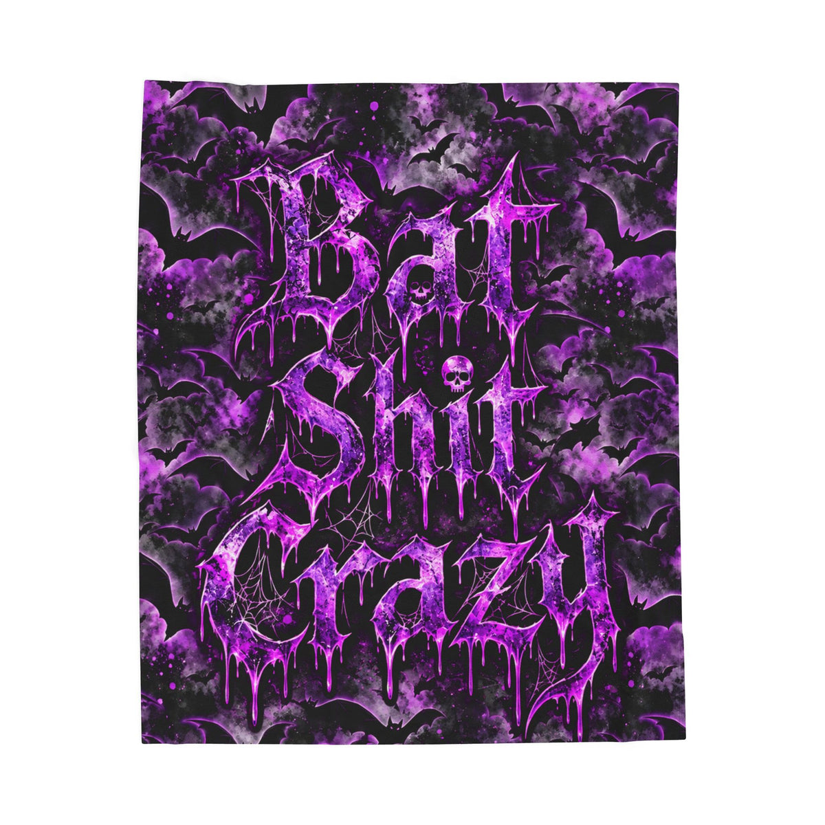 'Bat Shit Crazy' Velveteen Throw
