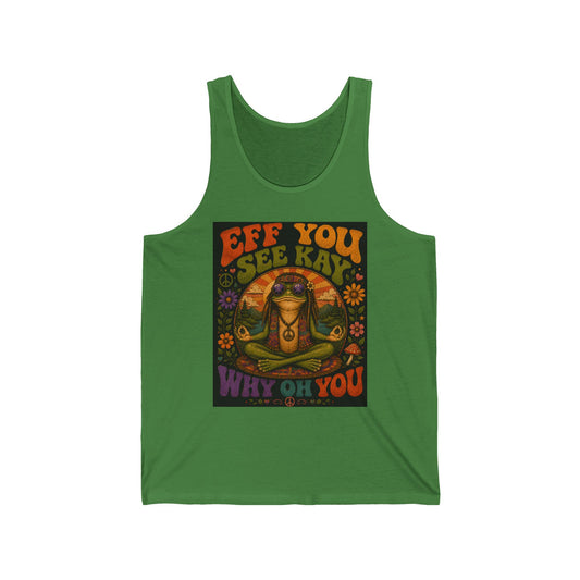 Retro Hippie Tank Top — “Eff You See Kay Why Oh You” Psychedelic Graphic
