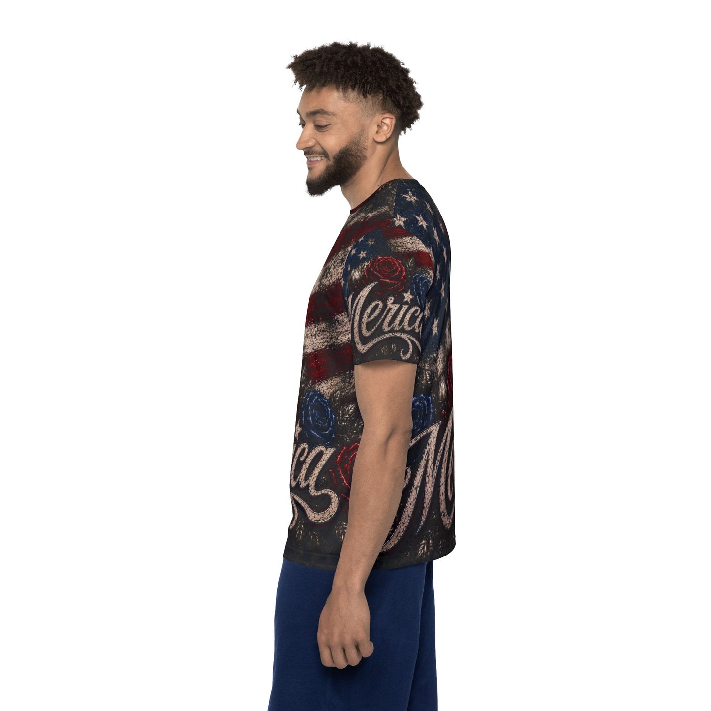 'Merica American Flag Sports Jersey – Patriotic All-Over Print Tee