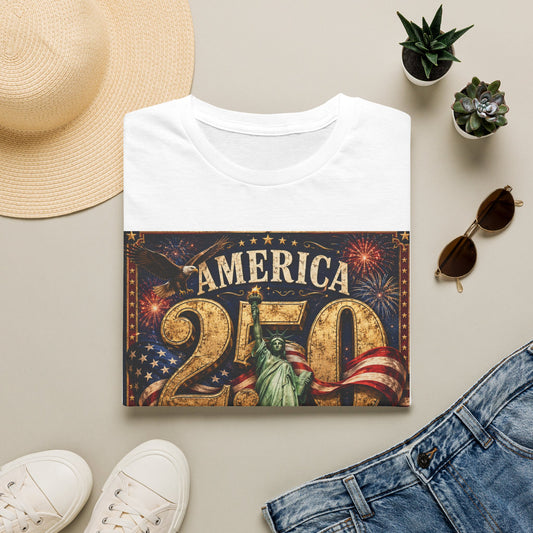 America 250 Anniversary T-Shirt — 1776–2026 Statue of Liberty & Fireworks