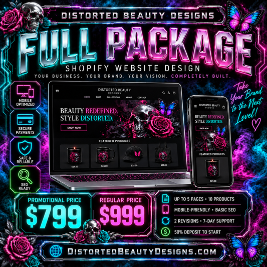 🖤 FULL SHOPIFY WEBSITE DESIGN PACKAGE